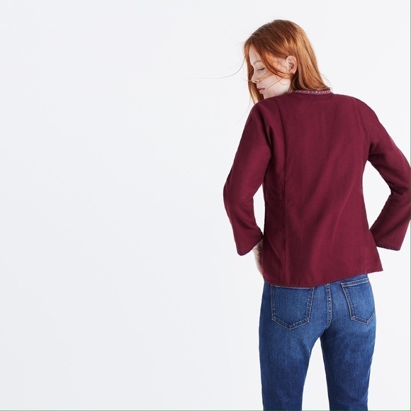 Madewell Embroiled Popover Peasant Sequins Top Size M NWT - Picture 5 of 6